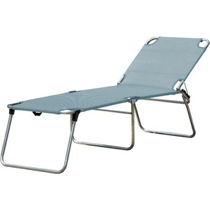 Jan Kurtz FIAM Dreibeinliege Amigo 40+ in hoch meerblau Alu mit Textilenbezug 70% Polychlorid/30% Polyester