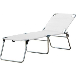 Jan Kurtz FIAM Dreibeinliege Amigo 40+ in hoch weiss Alu mit Textilenbezug 70% Polychlorid/30% Polyester