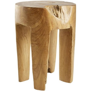 Jan Kurtz Gartenhocker , Teak , Holz , Teakholz , massiv , rund , 40 cm , Gartenmöbel, Gartenstühle, Gartenhocker