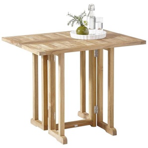 Jan Kurtz Gartenklapptisch , Teak , Holz , Teakholz , rechteckig , 70x73 cm , klappbar , Freizeit, Campingzubehör, Campingtische