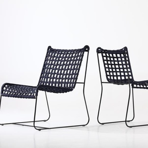 Jan Kurtz In/Out Stuhl Stahlrohr/Polyesterseil schwarz