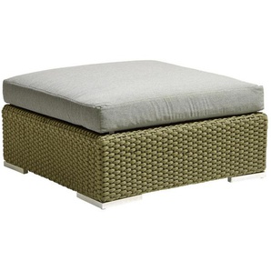 Jan Kurtz Loungehocker , Olivgrün , Metall, Kunststoff, Textil , 90x42x90 cm , Loungemöbel, Lounge-Hocker