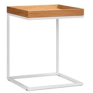 Jan Kurtz Möbel Beistelltisch/Anstelltisch Pizzo braun, Designer Jan Kurtz, 52x40x40 cm