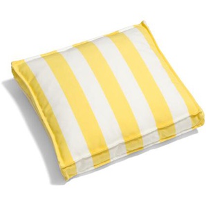 Jan Kurtz Möbel Kissen Boxkissen Streifen weiß/gelb, Designer Jan Kurtz, 5x40x40 cm