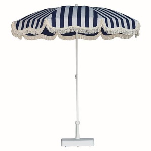 Jan Kurtz Retro Sonnenschirm Stahlrohr weiß/Polyacryl Ø200 cm