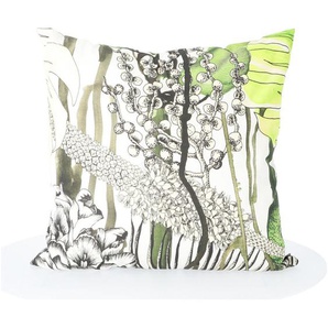 Jan Kurtz Zierkissen Somnia, Grün, Weiß, Schwarz, Kunststoff, Füllung: Polyester, Silikon, quadratisch, 60 cm, für den Außenbereich geeignet, pflegeleicht, Outdoor-Kissen, Outdoor-Dekokissen