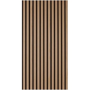 Jangal Akustikpaneel Modular Wall System, Eiche, Holzwerkstoff, furniert, 52x104 cm, Fsc, Montage ohne Bohren, Tapeten & Wandverkleidungen,