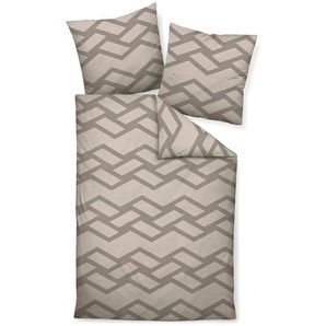 Janine Bettwäsche, Braun, Beige, Textil, Graphik, 155 cm, Textiles Vertrauen - Oeko-Tex®, Oeko-Tex® Made IN Green, bügelfrei, pflegeleicht, atmungsaktiv, hautfreundlich, saugfähig, schadstoffgeprüft, Schlaftextilien, Bettwäsche, Bettwäsche