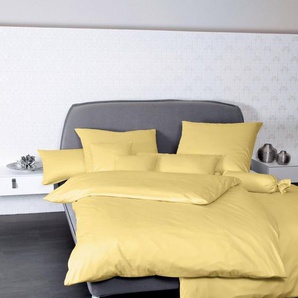 Janine Bettwäsche Colors 31001, Mako-Satin, 2 teilig, feinfädige uni Bettwäsche für alle Jahreszeiten, Markenreißverschluss