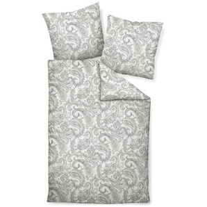 Janine Bettwäsche Davos, Grau, Weiß, Beige, Textil, Paisley, 135x200 cm, Textiles Vertrauen - Oeko-Tex®, Oeko-Tex® Standard 100, Oeko-Tex® Made IN