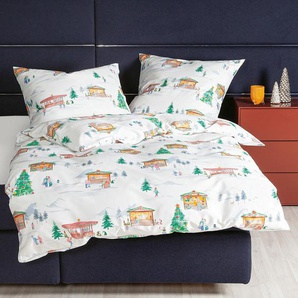Janine Bettwäsche Mako-Satin42134 09, Mako-Satin, mit Reissverschluss
