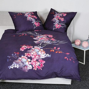 Janine Bettwäsche Mako-Satin42136 05, Mako-Satin, mit Reissverschluss