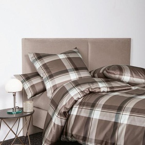 Janine Bettwäsche Mako-Satin45103 08, Mako-Satin, mit Reissverschluss
