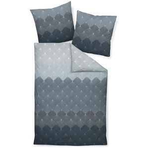 Janine Bettwäsche moments, Anthrazit, Blau, Grau, Textil, Graphik, 155 cm, Textiles Vertrauen - Oeko-Tex®, Oeko-Tex® Standard 100, bügelfrei, pflegeleicht, atmungsaktiv, hautfreundlich, saugfähig, schadstoffgeprüft, Schlaftextilien, Bettwäsche, Bettwäsche