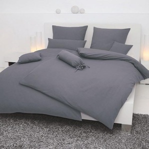 Janine Bettwäsche PIANO 0125, Soft-Seersucker, 3 teilig, mit Reißverschluss, 100% Baumwolle, mit toller Struktur, Premium