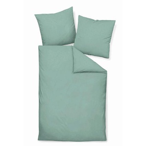 Janine Bettwäsche Piano, Salbeigrün, Textil, Uni, 135x200 cm, Textiles Vertrauen - Oeko-Tex®, Oeko-Tex® Made IN Green, bügelfrei, pflegeleicht,