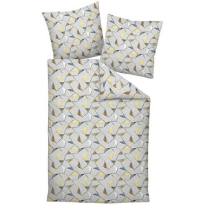 Janine Mako Satin Bettwäsche Grafik - blau - Materialmix - 135 cm | Möbel Kraft