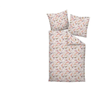 Janine Mako Satin Bettwäsche Grafik - orange - Materialmix - 135 cm | Möbel Kraft