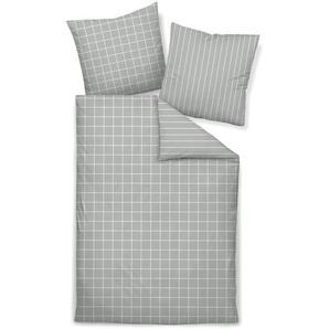 Janine Mako-Satin Bettwäsche   ¦ grau ¦ Maße (cm): B: 27 H: 3,7