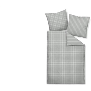 Janine Mako-Satin Bettwäsche - grau - Materialmix - 27 cm - 3,7 cm | Möbel Kraft