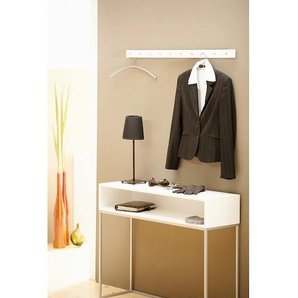 Hakenleiste JANKURTZ straight Hakenleisten Gr. B/H: 100 cm x 5 cm, weiß Haken in 3 Breiten und Farben, horinzontal oder vertikal montierbar