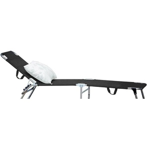 Relaxliege JANKURTZ fiam amigo Sofas Gr. Kunststoffgewebe, schwarz Relaxliegen Gartenliegen Dreibeinliege mit 3-fach verstellbarer Rückenlehne