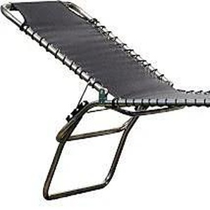 Relaxliege JANKURTZ fiam amigo xxl Sofas Gr. B/H/T: 75 cm x 40 cm x 207 cm, Kunststoffgewebe, schwarz Relaxliegen Gartenliegen Dreibeinliege mit 3-fach verstellbarer Rückenlehne