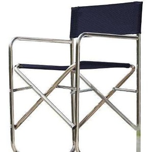 Stuhl JANKURTZ Fiam Stühle Gr. B/H/T: 51 cm x 83 cm x 35 cm, Microfaser, Aluminium, blau (meerblau) Gartenstuhl Klappstuhl Balkonstuhl Gartenstühle fiam regiestuhl, mit Armlehne, klappbar
