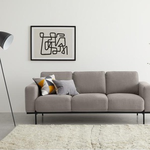 Jarrod 3-Sitzer Sofa, Baumwolle in gewaschenem Grau