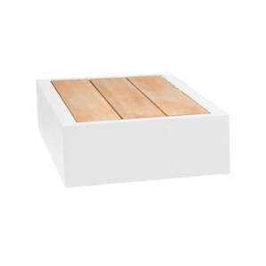 Jati&Kebon Bari Beistelltisch 90x45 cm - Aluminium weiß 01-000613