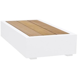 Jati&Kebon Bari Loungetisch 90x45 cm - Aluminium weiß 01-001496