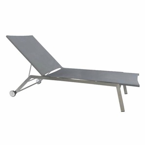 Jati&Kebon Hydra Sonnenliege, Gestell Edelstahl, Textilgewebe silbergrau 01-004439