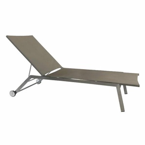 Jati&Kebon Hydra Sonnenliege, Gestell Edelstahl, Textilgewebe taupe 01-004637