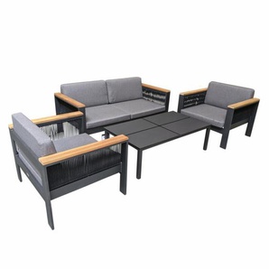 Jati&Kebon Miray Loungeset, Armlehne Teak mit Tisch Liem 01-004667-01-004666-01-003519