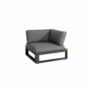 Jati&Kebon Virginia Lounge-Eckteil, Gestell Aluminium eisengrau mit Teak 01-000244