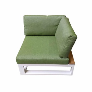Jati&Kebon Virginia Lounge-Eckteil, Gestell Aluminium weiß mit Teak 01-004659