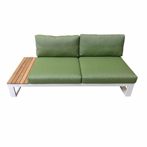 Jati&Kebon Virginia Lounge-Seitenteil, rechts, Gestell Aluminium weiß mit Teak 01-004661
