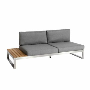 Jati&Kebon Virginia Lounge-Seitenteil, rechts, Gestell Edelstahl mit Teak 01-003356