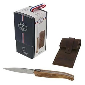 Jean Dubost Laguiole pocket knife in olive wood
