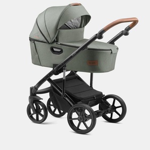 Jedo Tamel Kombi Kinderwagen Bundle 2in1 Farbe E-45 Olive mit Karamell Griff 130547