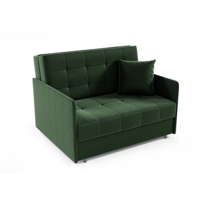Jerpax Zweiersessel YORK II mit Steppung, 2-Sitzer Schlafsofa, Jugendsofa mit Schlaffunktion, ausziehbare Couch, mit Bettkasten, inkl. Kissen, Kronos 14