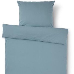 Jersey-Bettwäsche, blau, Normalgröße