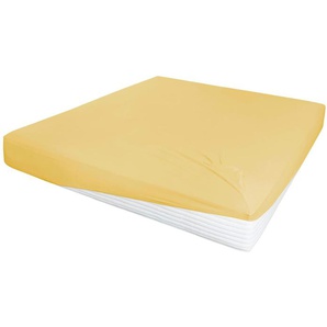 Jersey-Elastan Boxspringlaken - gelb - Baumwollmischgewebe - 100 cm - 28 cm - 28 cm | Möbel Kraft