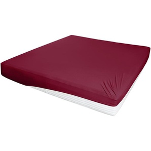 como Jersey-Elastan Boxspringlaken | rot | Baumwollmischgewebe | 190 cm | 26 cm | 26 cm |