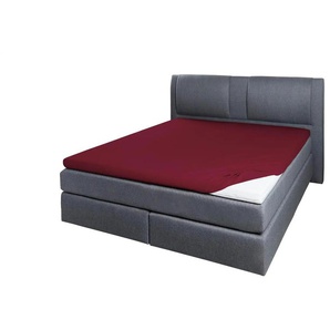 Jersey-Elastan Topperlaken | rot | 100 cm | 10 cm |