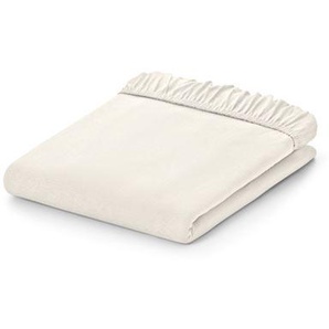 Jersey-Spannbettlaken, Doppelgröße, creme