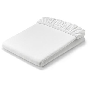 Jersey-Spannbettlaken, Doppelgröße, offwhite
