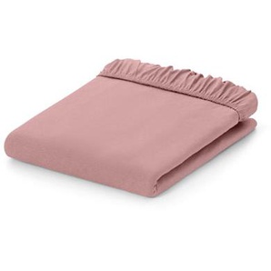 Jersey-Spannbettlaken, Doppelgröße, rosé