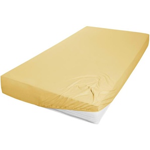 Jersey Spannbettlaken - gelb - 100% Baumwolle - 100 cm - 22 cm - 22 cm | Möbel Kraft