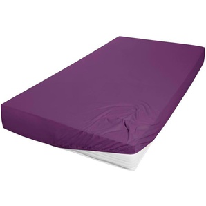 Jersey Spannbettlaken - lila/violett - 100% Baumwolle - 100 cm - 22 cm - 22 cm | Möbel Kraft